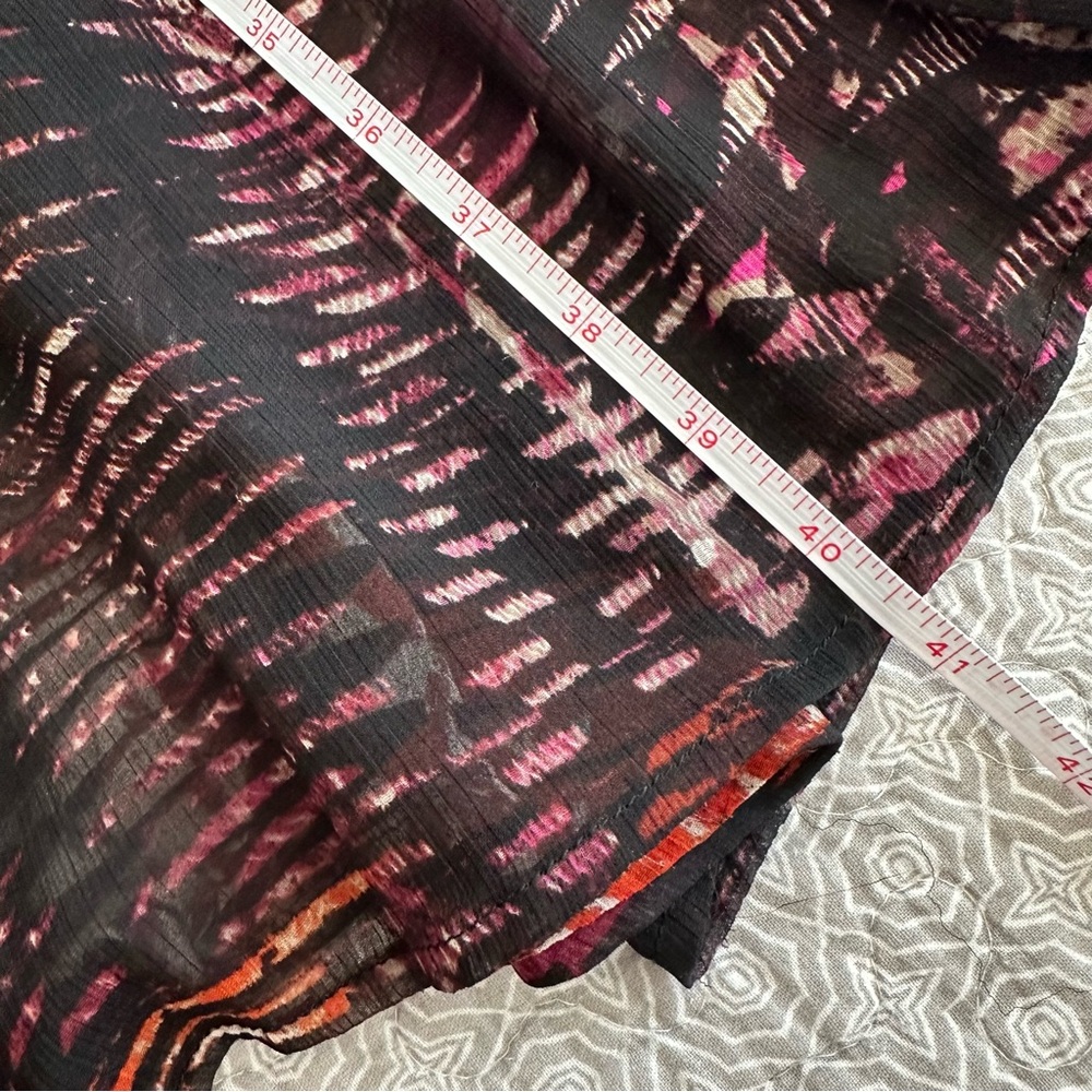 Abercrombie & Fitch Sheer Print Maxi Skirt Gypsy Boho Size L - Picture 7 of 8